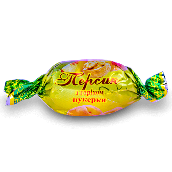 Купить Конфеты персик с грецким орехом в Украине от производителя Фантазия